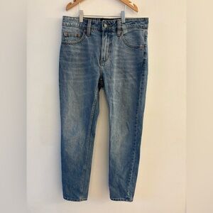 ROLLA'S Tim Slims Slim fit Straight Medium Blue Wash Denim Jeans, Size 29W, 32L